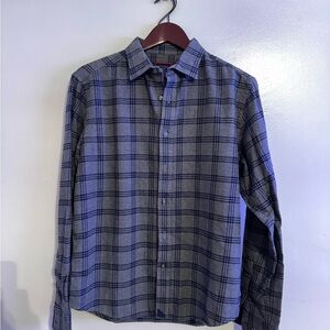 UNTUCKit Blue Plaid Casual Button Down Shirt